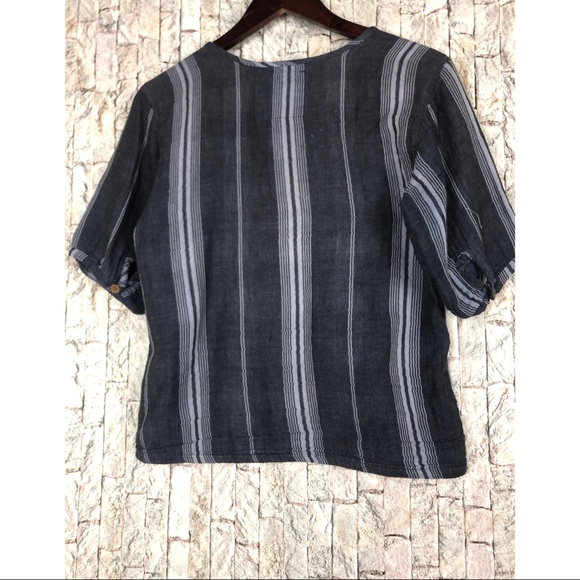 I Love H-81 Blue Boho Tribal Top - Picture 2 of 4